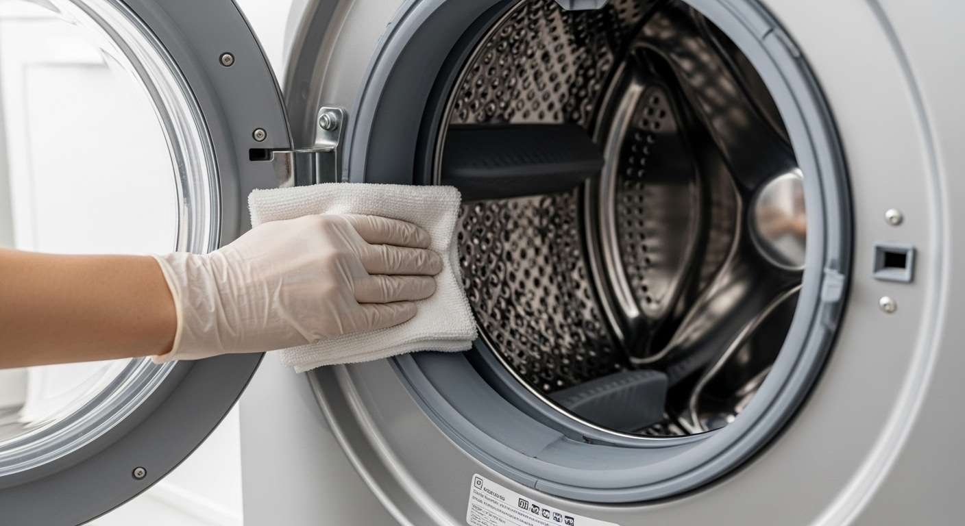 Deep cleaning laundry appliances including washer and dryer