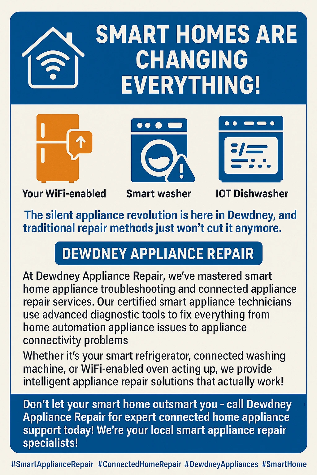 Infographic highlighting the key takeaways for modern smart appliance repair.