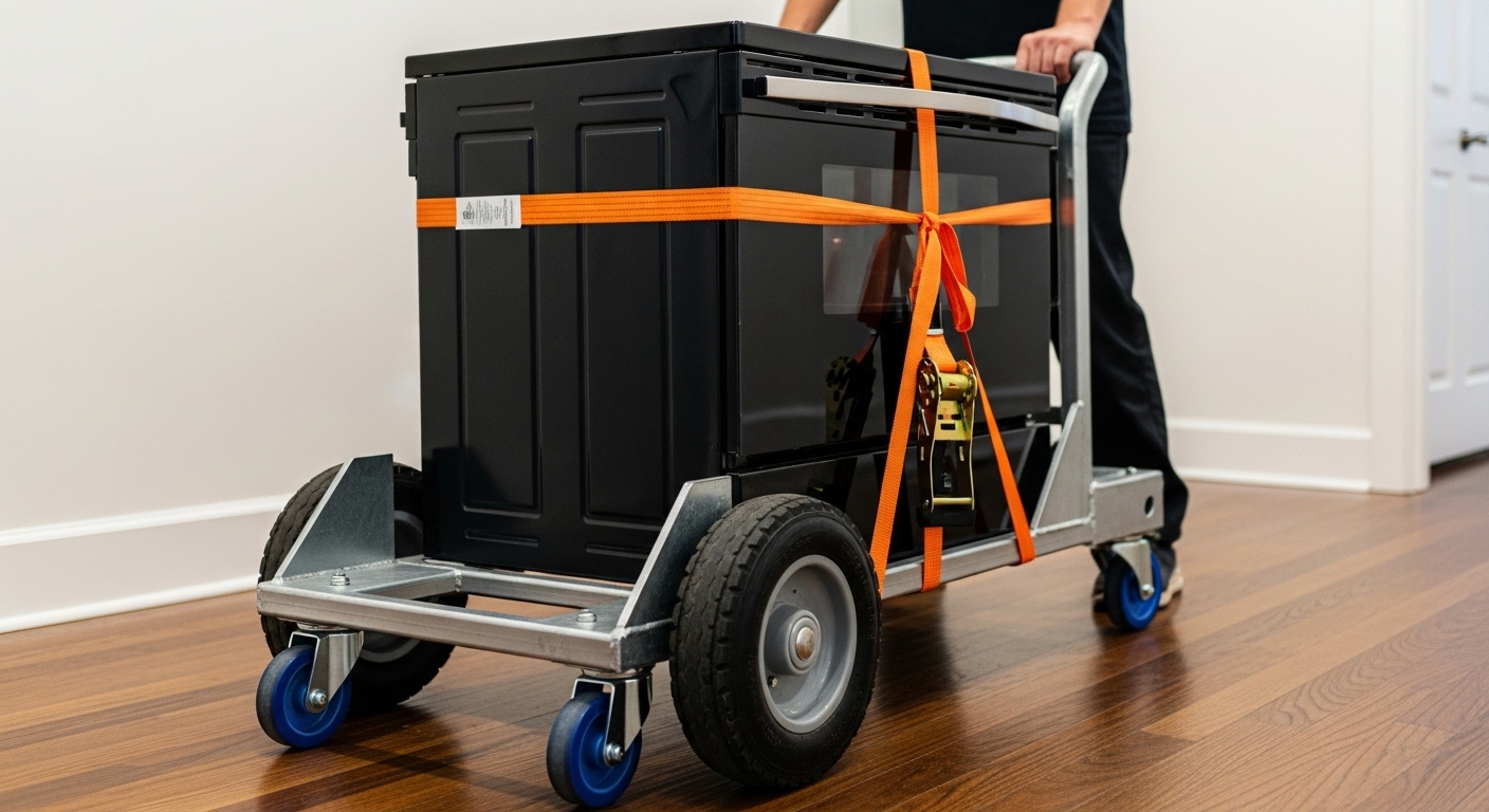 appliance dolly moving stove safely