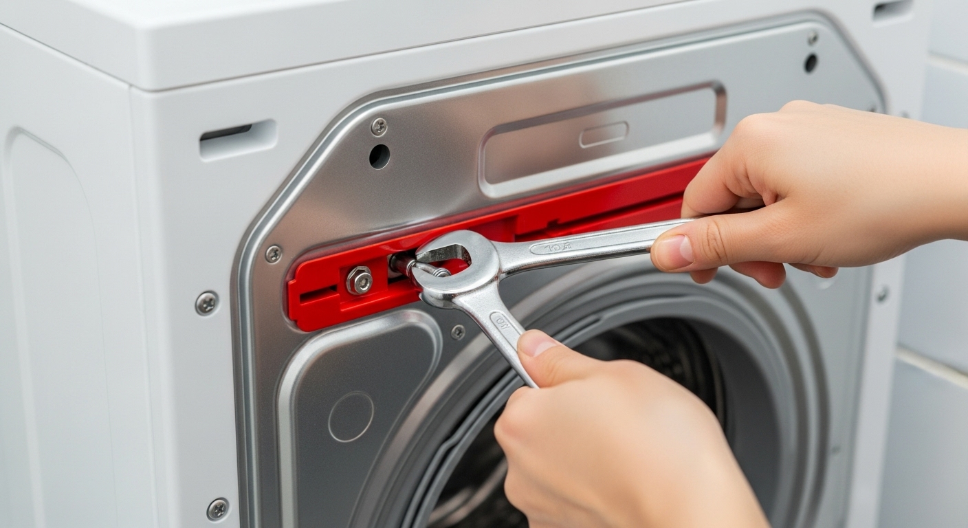 washing machine shipping bolts installation