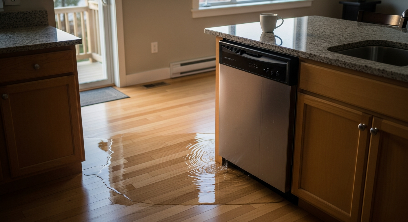 Kitchen appliance water leak in Mission