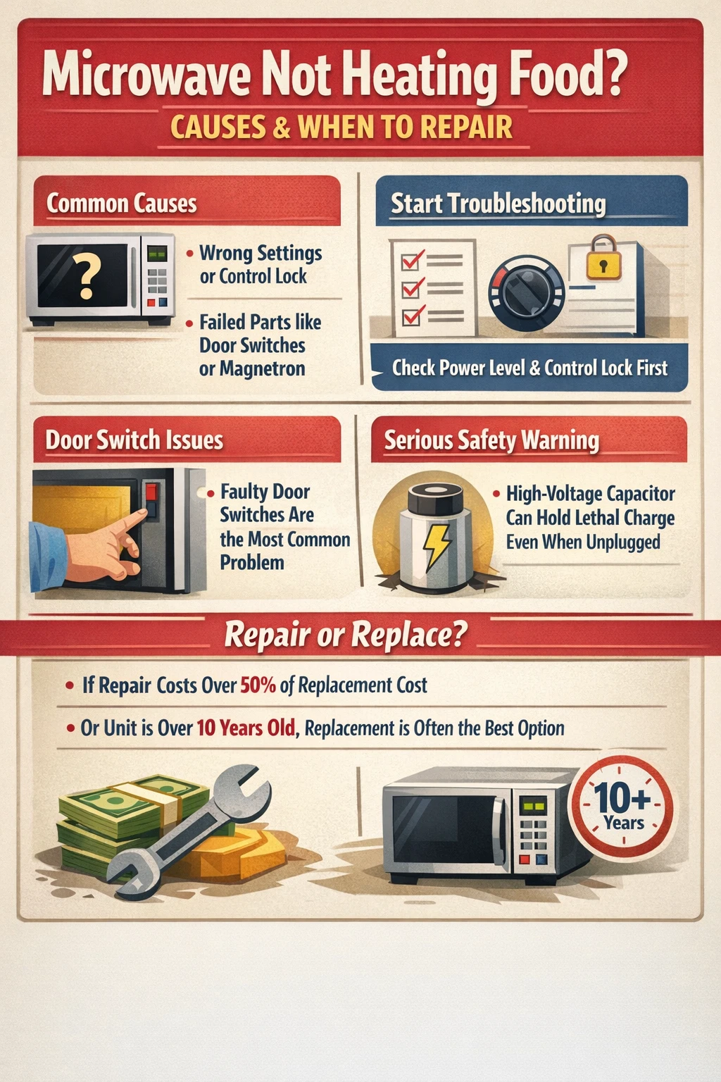 Microwave not heating food troubleshooting key takeaways
